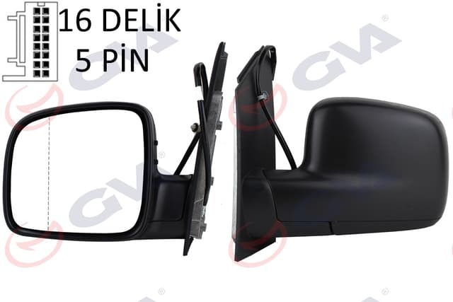 GVA DIŞ DİKİZ AYNASI SOL CADDY 04 ELEKTRİKLİ ISITMALI ASFERİK 5 FİŞ VM-375EHAL OEM: 2K1857507A9B9 - GVA 1075136 kodlu oto yedek parça