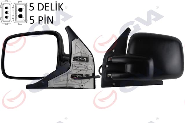 GVA DIŞ DİKİZ AYNASI SOL TRANSPORTER T4 96 ELEKTRİKLİ ISITMALI KONVEKS VM-186EHL 701857507H01C OEM: 701857507H01C - GVA 1075506 kodlu oto yedek parça
