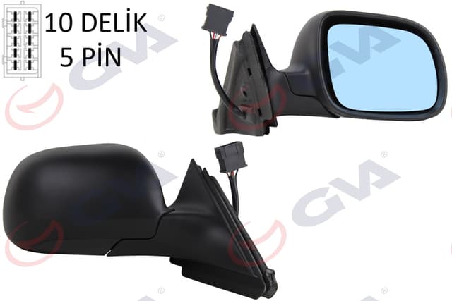 GVA DIŞ DİKİZ AYNASI SAĞ A3 96-00 ELEKTRİKLİ ISITMALI MAVİ CAM KONVEKS VM-042R 8L1858532H-4B1857536C OEM: 8L1858532H-4B1857536C - GVA 1075968 kodlu oto yedek parça