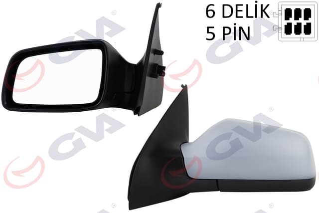 GVA DIŞ DİKİZ AYNASI SOL ASTRA G 98 ELEKTRİKLİ ISITMALI ASTARLI ASFERİK 5 FİŞ VM-168EHPAL OEM: 6428080-9142145 - GVA 1090116 kodlu oto yedek parça