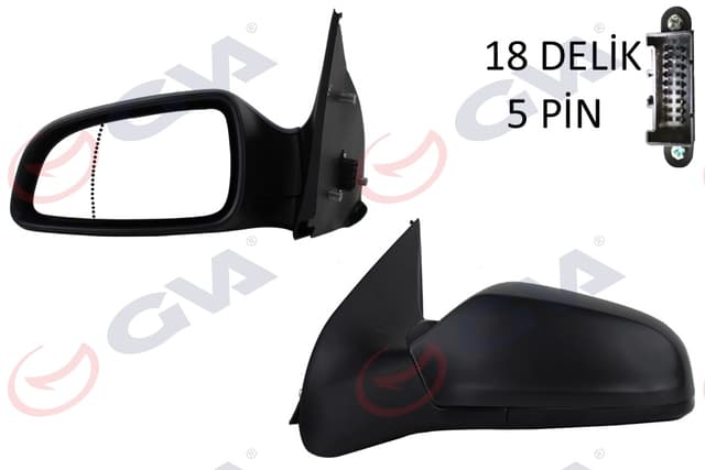 GVA DIŞ DİKİZ AYNASI SOL ASTRA H 04 ELEKTRİKLİ ISITMALI ASFERİK 5 FİŞ VM-968EHAL 6428185-13141997-13253338-6428274 OEM: 6428185-13141997-13253338-6428274 - GVA 1090126 kodlu oto yedek parça