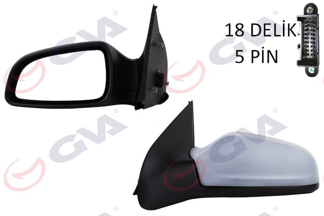 GVA DIŞ DİKİZ AYNASI SOL ASTRA H 04 ELEKTRİKLİ ISITMALI ASTARLI ASFERİK 5 FİŞ VM-968EHPAL 13312982 OEM: 6428274-6428917-6428786 - GVA 1090150 kodlu oto yedek parça