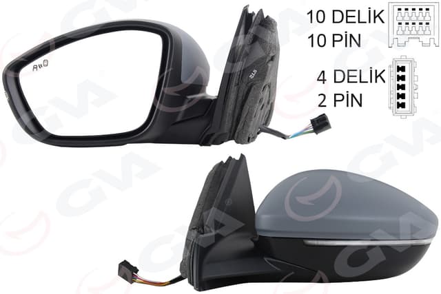 GVA DIŞ DİKİZ AYNASI SOL CORSA 19- ELEKTİRKLİ KATLANABİLİR ISITMALI SİNYALLİ SENSORLÜ ASTARLI KONVEKS 98260233XT-982620551T OEM: 98260233XT-982620551T - GVA 1090203 kodlu oto yedek parça