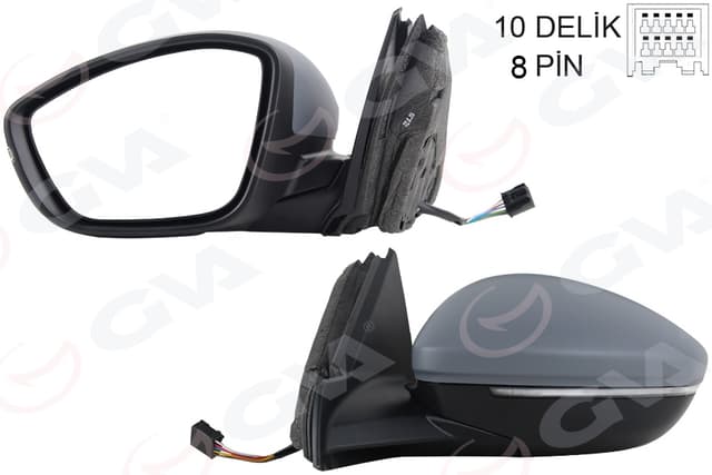 GVA DIŞ DİKİZ AYNASI SOL ELEKTRİKLİ ISITMALI SİNYALLİ KATLANIR ASTARLI KONVEKS 208 19- CORSA F 19- 10H8P OEM: 983758881T-98260232XT - GVA 1090230 kodlu oto yedek parça