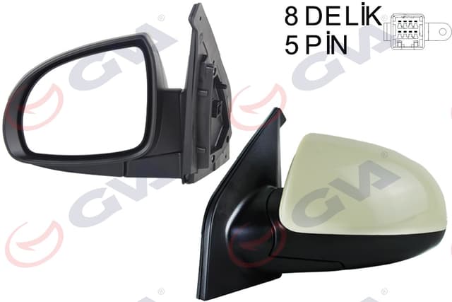 GVA DIŞ DİKİZ AYNASI SOL PICANTO 06 ELEKTRİKLİ ISITMALI ASTARLI KONVEKS VM-753EHPL 8761007158 OEM: 8761007158 - GVA 1091920 kodlu oto yedek parça