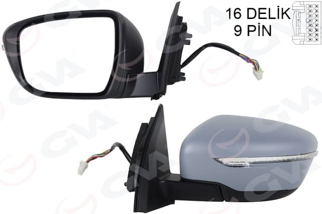 GVA DIŞ DİKİZ AYNASI SOL QASHQAI 13 ELEKTRİKLİ ISITMALI KATLANIR SİNYALLİ ASTARLI KONVEKS 96302-4EH6A-96374-4EA8E OEM: 96302-4EH6A-96374-4EA8E - GVA 1099261 kodlu oto yedek parça