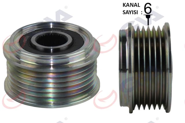 GVA ALTERNATÖR KASNAĞI FOCUS 01-04 -FOCUS II 04- -MONDEO IV 07- -CONNECT 02- 1.8TDCI OEM: 5M5Q10344AA-5M5Q10344AB - GVA 2835110 kodlu oto yedek parça