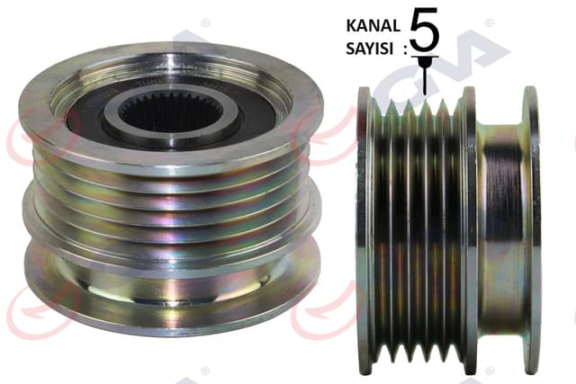 GVA ALTERNATÖR KASNAĞI RULMANLI POLO 1.7 SDI-1.9D-SDI 94-01 -SEAT AROSA 1.7 SDI 97-04 OEM: 038903119Q - GVA 2875161 kodlu oto yedek parça
