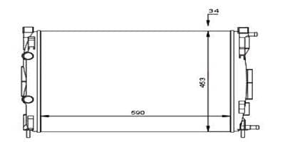 GVA MOTOR SU RADYATÖRÜ BRAZİNG RENAULT MEGANE II 02 SCENIC 03 1.5-1.9DCİ/1.4-1.6-2.0 16V AC KLİMASIZ MEK 585x428x32 8200357536-8200115542-8200117609 OEM: 8200357536-8200115542-8200117609 - GVA 3111005 kodlu oto yedek parça