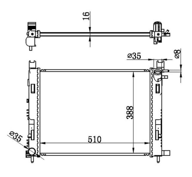 GVA MOTOR SU RADYATORU CAPTUR I 12 CLIO IV 12 DOKKER 12 SYMBOL III 14 SANDERO II 12 0.9 TCE 1.2 TCE 1.5 DCI 1.6 506x414x18 MEKANİK 214107326R-214100055R OEM: 214107326R-214100055R - GVA 3114008 kodlu oto yedek parça