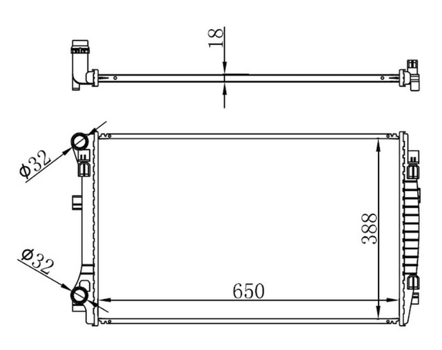 GVA RADYATÖR BRAZİNG GOLF VII-A3 1.2-1.4-1.6TDİ 12 MEK 650x395x22 5Q0121251EM OEM: 5Q0121251EM - GVA 3175057 kodlu oto yedek parça