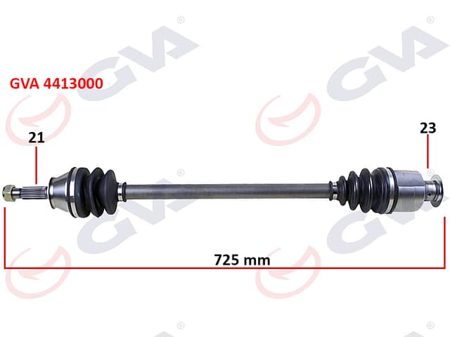 GVA KOMPLE AKS SAĞ RENAULT 9/11 1.4 725mm 85-00 7701349660-7701498957 OEM: 7701349660-7701498957 - GVA 4413000 kodlu oto yedek parça