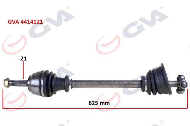 GVA KOMPLE AKS SOL KANGOO 1.9DTI 98-08 625mm 7701352771-7711135243 OEM: 7701352771-7711135243 - GVA 4414121 kodlu oto yedek parça