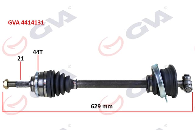 GVA KOMPLE AKS SOL CLIO II 1.5DCI 98-05 ABS Lİ 44DİŞ 629mm YAYLI OEM: 8200534635-8200571876-8200613822 - GVA 4414131 kodlu oto yedek parça