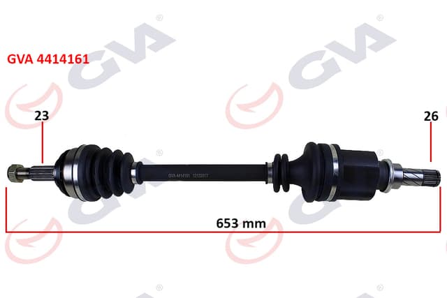 GVA KOMPLE AKS SOL CLIO III 1.5 DCI 05- LOGAN 1.4-1.6-1.5 DCİ 07- 653mm 8200499585-6001548718-8200440187 OEM: 8200499585-6001548718-8200440187 - GVA 4414161 kodlu oto yedek parça
