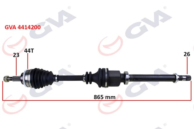GVA KOMPLE AKS SAĞ CLIO SYMBOL THALIA 1.5 DCİ 08- ABS Lİ 44DİŞ 865mm 8201187708-8200749390 OEM: 8201187708-8200749390 - GVA 4414200 kodlu oto yedek parça