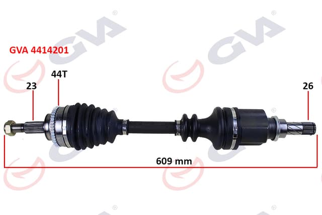 GVA KOMPLE AKS SOL CLIO SYMBOL THALIA 1.5 DCİ 08- ABS Lİ 44DİŞ 609mm 7711368677-8200543868 OEM: 7711368677-8200543868 - GVA 4414201 kodlu oto yedek parça