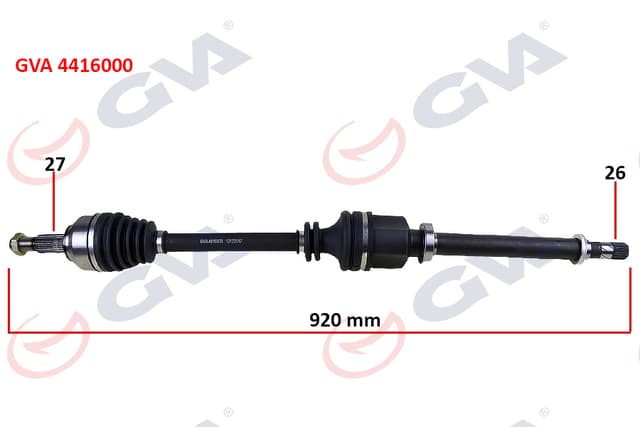 GVA KOMPLE AKS SAĞ KANGOO 3 1.5 DCİ 08- 921mm 8200687740 OEM: 8200687740 - GVA 4416000 kodlu oto yedek parça