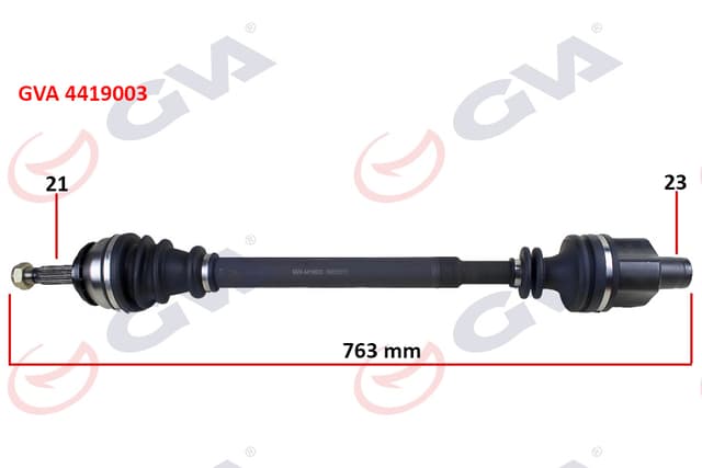 GVA KOMPLE AKS SAĞ DACIA LOGAN 06 SANDERO 08 1.4-1.6 763mm BENZİNLİ OEM: 6001547029-8200484373-8200985007 - GVA 4419003 kodlu oto yedek parça