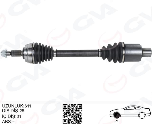 GVA ON AKS SAG KOMPLE DACIA DUSTER 10 4X4 6İLERİ OEM: 391009882R 8201505583 - GVA 4419008 kodlu oto yedek parça