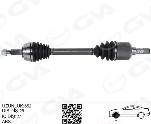 GVA ON AKS SOL KOMPLE DACIA DUSTER 10> 1.5 dCi 4x4 6 ileri OEM: 391017275R 8201505590 391016840R - GVA 4419009 kodlu oto yedek parça