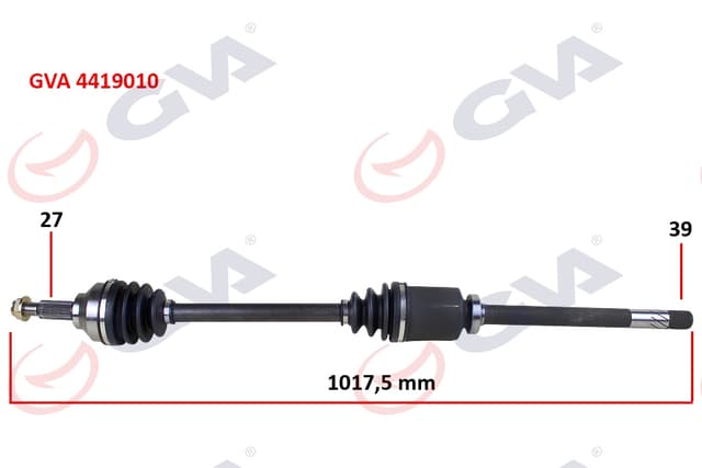 GVA KOMPLE AKS SAĞ TRAFIC II-OPEL VIVARO 1.9 DCI 01 1017mm OEM: 8200169291-8200069146-91166707 - GVA 4419010 kodlu oto yedek parça