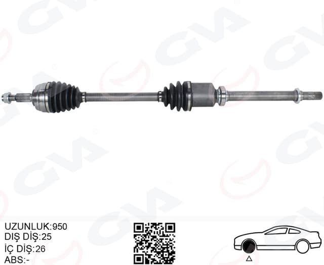 GVA KOMPLE AKS SAĞ DUSTER 10- 1.5 DCI 1.6 16V 5 İLERİ 6 İLERİ OEM: 391003147R - GVA 4419024 kodlu oto yedek parça