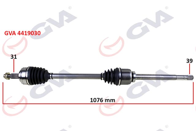 GVA KOMPLE AKS SAĞ MASTER 3-MOVANO 2.3 DCİ 6 VİTES 10- 1076mm 391004255R-391009620R-8200842369 OEM: 391004255R-391009620R-8200842369 - GVA 4419030 kodlu oto yedek parça