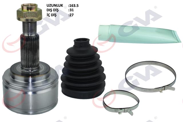 GVA AKS KAFASI DIŞ ÖN MASTER 3-MOVANO II 2.3 DCİ 6 VİTES 10- 31x27x70 164mm OEM: 8200842365-391009620R-8200842369 - GVA 4419030K kodlu oto yedek parça