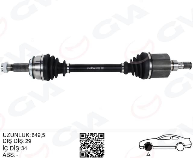 GVA ÖN AKS SOL RENAULT KADJAR 1.5 DCI A-T 15- OEM: 8201413313-391011681R - GVA 4419043 kodlu oto yedek parça