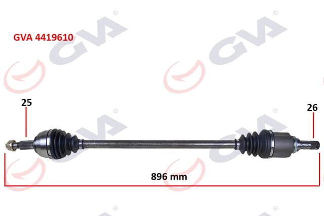GVA KOMPLE AKS SAĞ DACIA DOKKER 12 21 LODGY 12 21 1.5dCi 1.6 896mm OEM: 391002807R-391006276R-391006130R - GVA 4419610 kodlu oto yedek parça