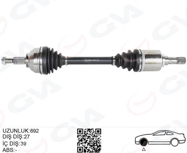 GVA ÖN AKS SOL RENAULT TRAFIC II 2.0 DCI 01-14 -VIVARO X83 2.0 CDTI 15- 8200776537-391016100R-8200776538 OEM: 8200776537-391016100R-8200776538 - GVA 4419613 kodlu oto yedek parça