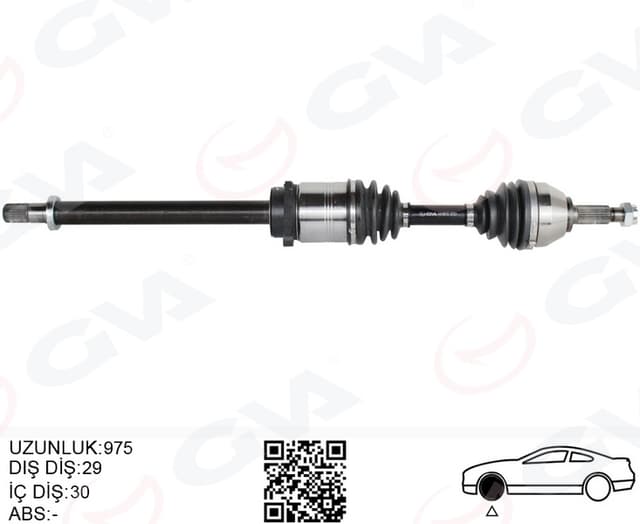 GVA ÖN AKS SAĞ RENAULT KOLEOS HY 2.0 DCI A-T 08-14 OEM: 39100JY04A-39100JD74A-391009742R - GVA 4419810 kodlu oto yedek parça