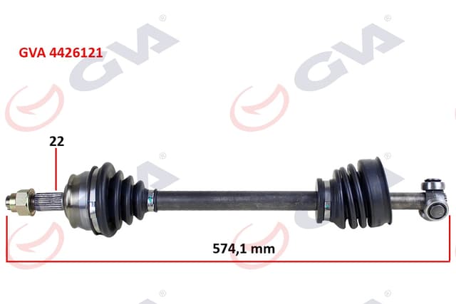 GVA KOMPLE AKS SOL TEMPRA 1.4i 92-99 574mm 7694584 OEM: 7694584 - GVA 4426121 kodlu oto yedek parça