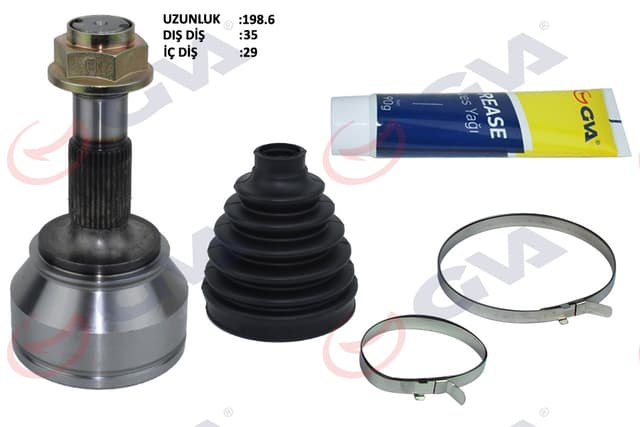 GVA AKS KAFASI DIŞ ÖN DUCATO-BOXER-JUMPER 2.2/2.3 MJTD 06-14 35x29x71.5 198mm 1608505580-3273.PP-71771175 OEM: 1608505580-3273.PP-71771175 - GVA 4427030K kodlu oto yedek parça