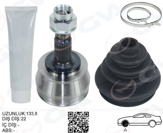 GVA AKS KAFASI DIŞ CORSA D 06 14 COMBO D 12 14 ADAM 12 19 CORSA E 14 19 1.2-1.4 GRANDE PUNTO 22x21x51 OEM: 93190193-1603315-1603411-77365996 - GVA 4428000K kodlu oto yedek parça