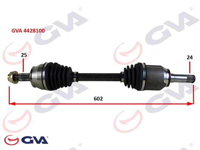 GVA KOMPLE AKS SOL MİLLİ AKS LALE Lİ GRANDE PUNTO 1.3 MTJ 05- 75HP 602mm 5180626-51810626-51961297-374943 OEM: 5180626-51810626-51961297-374943 - GVA 4428100 kodlu oto yedek parça