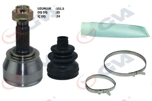 GVA AKS KAFASI DIŞ ÖN DOBLO 1.9 JTD 01- DOBLO-ALBEA 1.3 MTJ 05- 25x24x51 152mm OEM: 46308695-46308206 - GVA 4429001K kodlu oto yedek parça