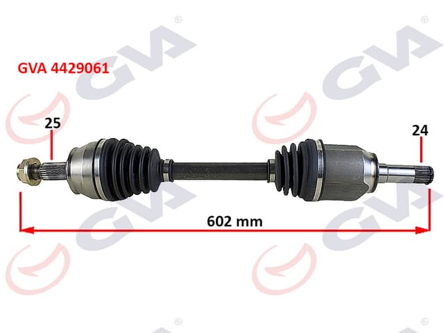 GVA KOMPLE AKS SOL MİLLİ AKS LALE Lİ DOBLO 1.3 MJT 10 602mm OEM: 51810626 - GVA 4429061 kodlu oto yedek parça