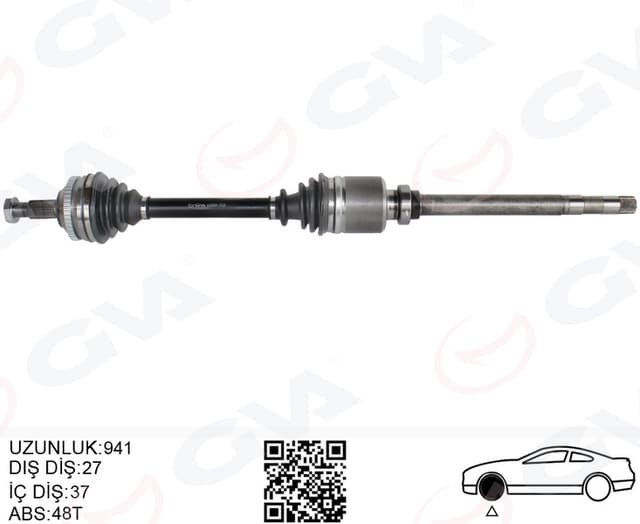 GVA KOMPLE AKS SAG ON FIAT SCUDO 220P 1.9 TD 96-06 ABSLI 9626083880-9617408280-9617408288 OEM: 9626083880-9617408280-9617408288 - GVA 4429064 kodlu oto yedek parça