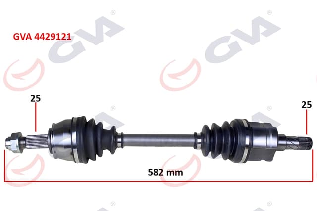 GVA KOMPLE AKS SOL LINEA 1.6 MJT 07- FIORINO 1.3 MJT A/T 08-13 İÇ AKS KAFALI OEM: 51785060-51808108-46308521 - GVA 4429166 kodlu oto yedek parça