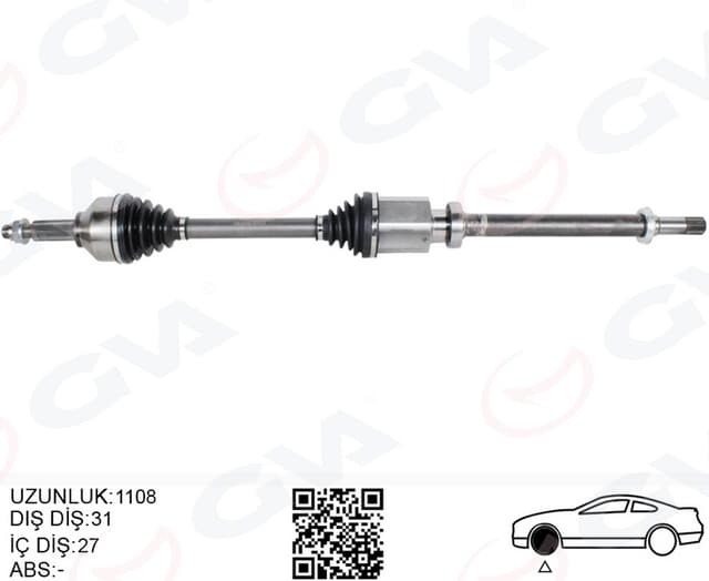 GVA KOMPLE AKS ÖN SAĞ CUSTOM 17> 2.0 ECOBLUE AUTO AM OEM: GK213B436CB- KK213B436CD- 2712158 - GVA 4432002 kodlu oto yedek parça