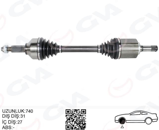 GVA KOMPLE AKS ÖN SOL CUSTOM 17> 2.0 ECOBLUE AUTO AM OEM: GK213B437CC- 2712150- 2007677 - GVA 4432003 kodlu oto yedek parça