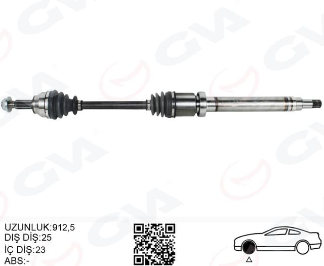 GVA ÖN AKS KOMPLE SAĞ FORD COURIER 1.5 1.6 TCDI 14 17 OEM: ET763B436AA-ET763B436AB - GVA 4433100 kodlu oto yedek parça