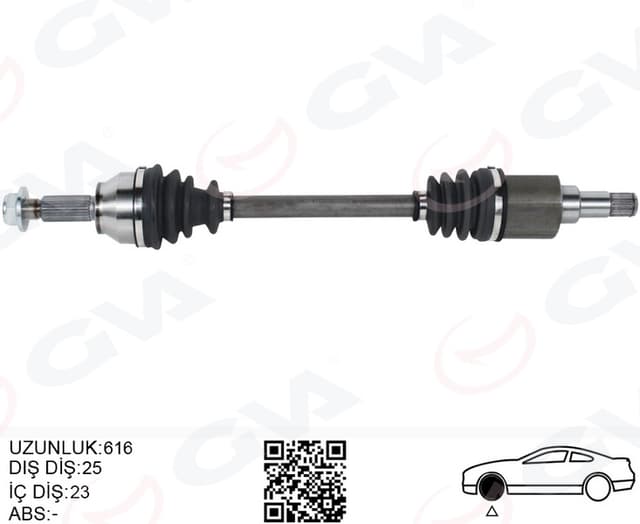 GVA ON AKS KOMPLE SOL FORD TRANSİT COURIER 1.5 -1.6 TDCİ 14 ET763B437AB-ET763B437AA OEM: ET763B437AB-ET763B437AA - GVA 4433101 kodlu oto yedek parça