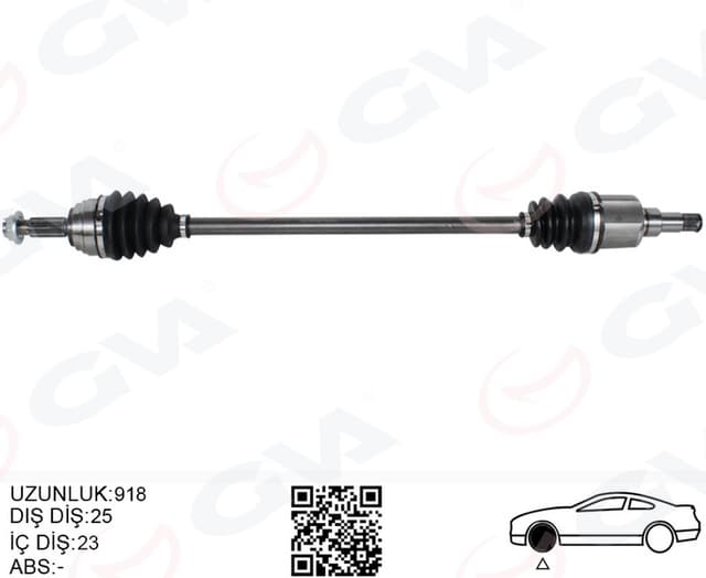 GVA ÖN AKS KOMPLE SAĞ FORD YENI COURIER 17 1.5-1.6 TDCI -1.0 ECOBOOST OEM: JT763B436AB-2235990 - GVA 4433104 kodlu oto yedek parça