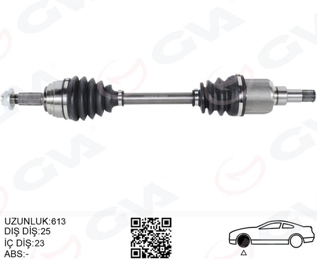 GVA ÖN AKS KOMPLE SOL FORD YENI COURIER 17 1.5-1.6 TDCI -1.0 ECOBOOST OEM: JT763B437AB-2236025 - GVA 4433105 kodlu oto yedek parça