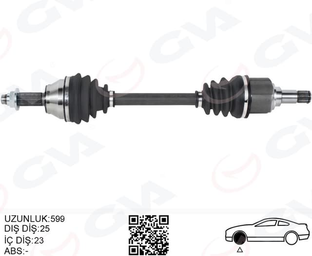 GVA ÖN AKS KOMPLE SOL FORD ESCORT V / VI 1.6 HCS / 1.8 16V / 1.8D 90>95 OEM: 97FX3220CA-1014111 - GVA 4435001 kodlu oto yedek parça
