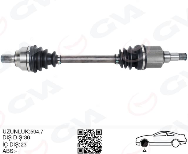 GVA ÖN AKS KOMPLE SOL FOCUS II 1.6- 1.8 TI 04 11 C MAX 1.6 1.8 TI 05 11 BENZINLI VOLVO S40 II 1.6 05 12 V50 1.6 05 12 OEM: 9M513B437BA-3M513B437BAF-1707966 - GVA 4435007 kodlu oto yedek parça