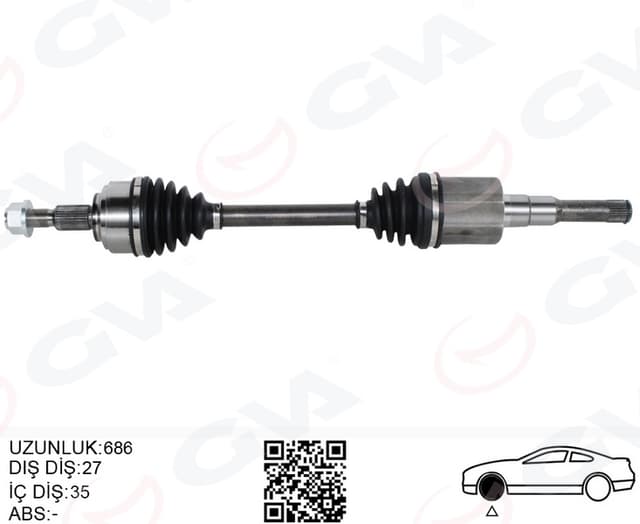 GVA ÖN AKS KOMPLE SOL FORD YENI FOCUS IV 17 SANZ. OTOMATIGI 8 VITES 1.5L DURATORQ-TDCI OEM: JX673B437HAE-2346540-JX673B437HAF - GVA 4435013 kodlu oto yedek parça